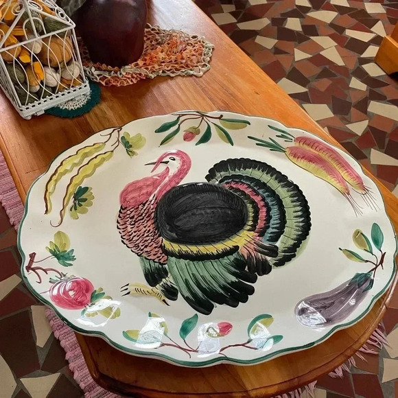 20" Oval Thanksgiving Serving Platter CLOSET CLEANOUT - Picture 4 of 6